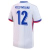 Camiseta de fútbol Francia Kolo Muani 12 Segunda Equipación Euro 2024 - Hombre